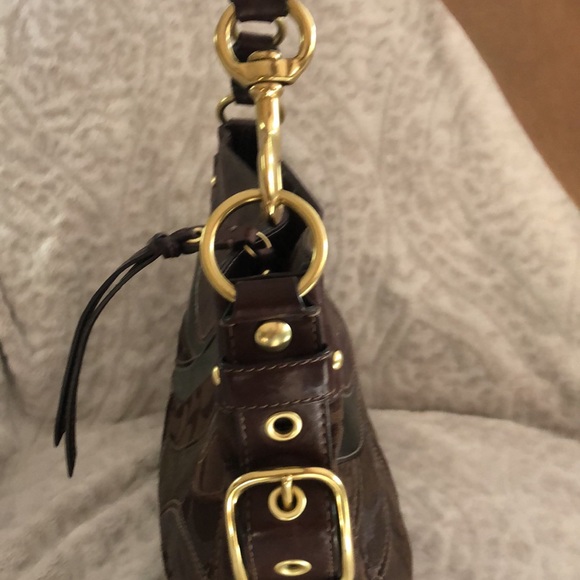 Beautiful vintage Coach bag brown 12x10x4 well loved - Picture 8 of 15